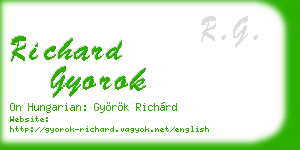 richard gyorok business card