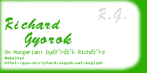 richard gyorok business card